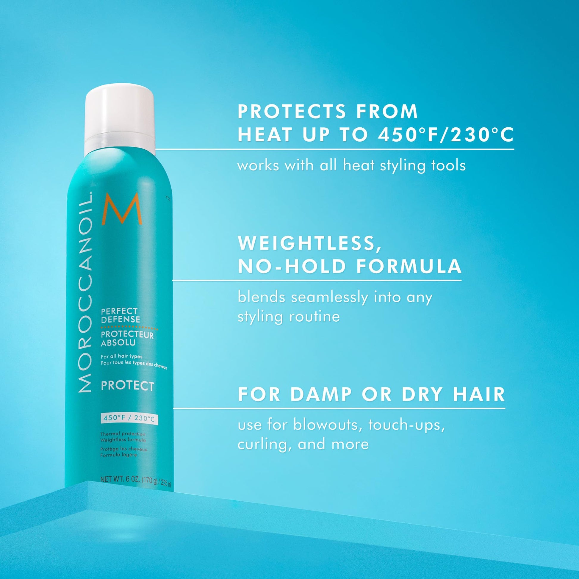 Sky Blue Moroccanoil Perfect Defense Heat Protectant, 2 Fl Oz