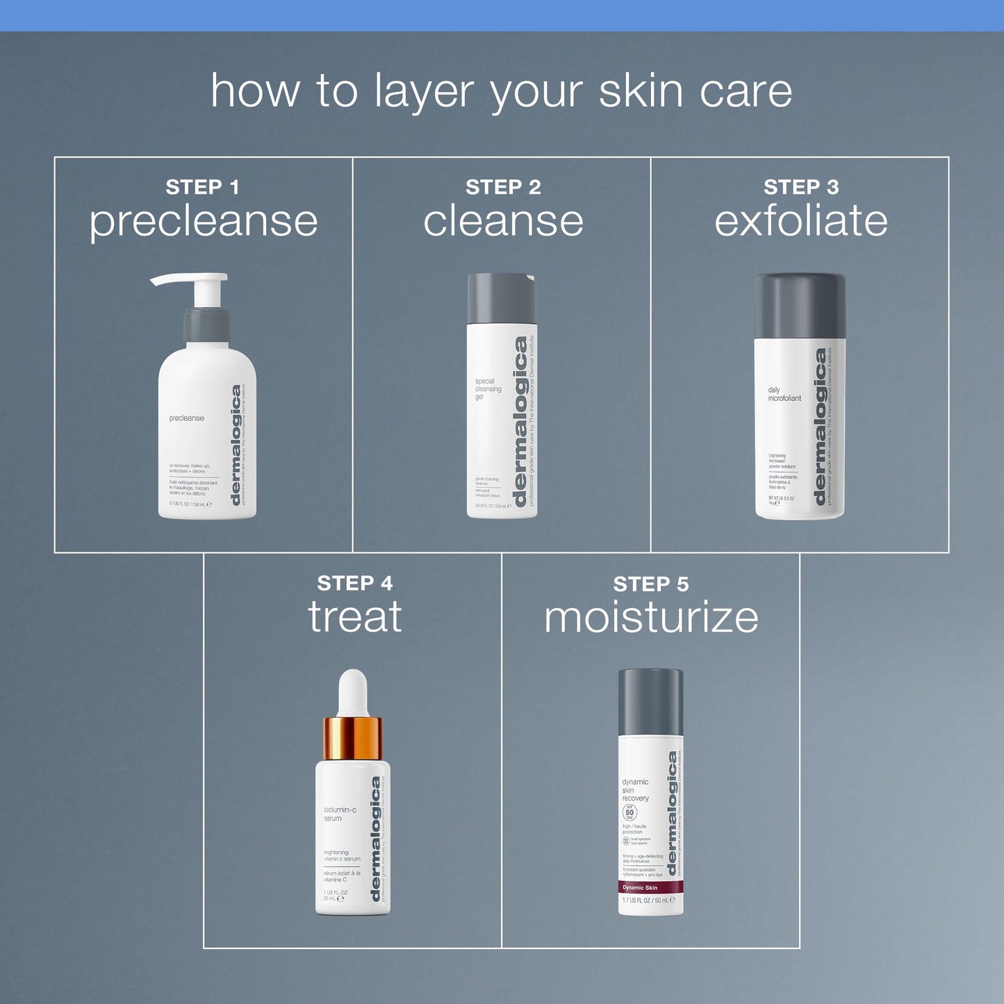 Slate Gray Dermalogica Precleanse Oil Cleanser, Makeup Remover for Face - Cleanse Pore and Melts Makeup, Oils, Sunscreen and Environmental Pollutants, 5.1 fl oz