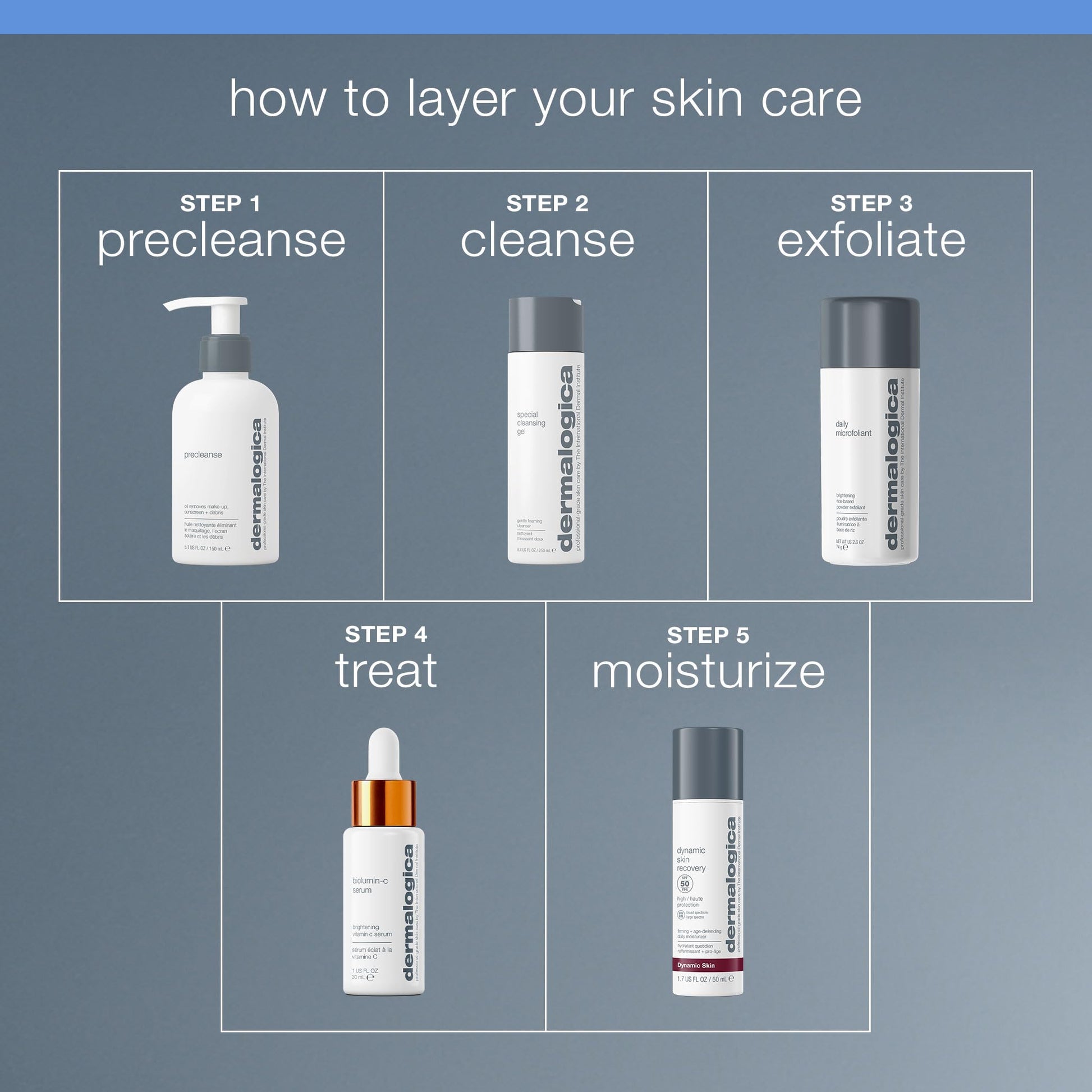 Slate Gray Dermalogica Precleanse Oil Cleanser, Makeup Remover for Face - Cleanse Pore and Melts Makeup, Oils, Sunscreen and Environmental Pollutants, 5.1 fl oz