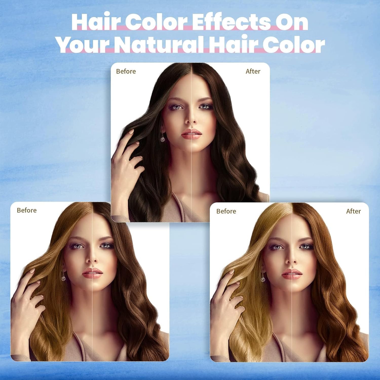 White Smoke IIIMEIDU Hair Dye Shampoo for Gray Hair, 3 in 1 Herbal Ingredients Natural Dye for Women Men, Grey Coverage 500ml Chestnut Brown 1