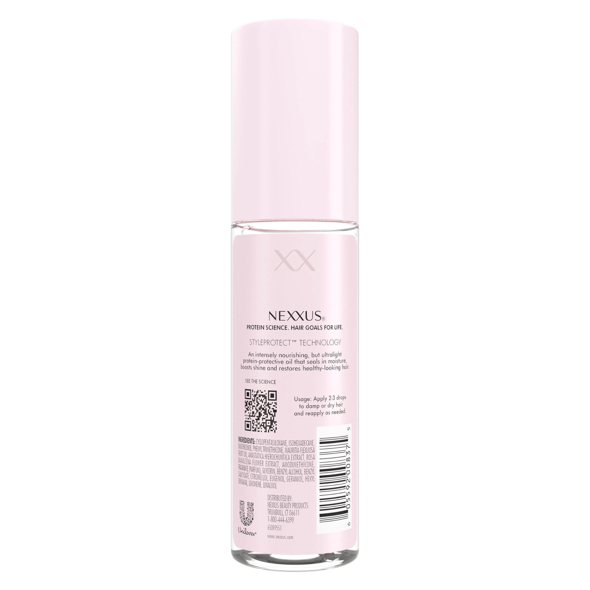Misty Rose Nexxus Styling Hair Care Hair Oil Repair & Nourish Ultra Lightweight Hair Oil, Powered by STYLEPROTECT Technology 4 oz