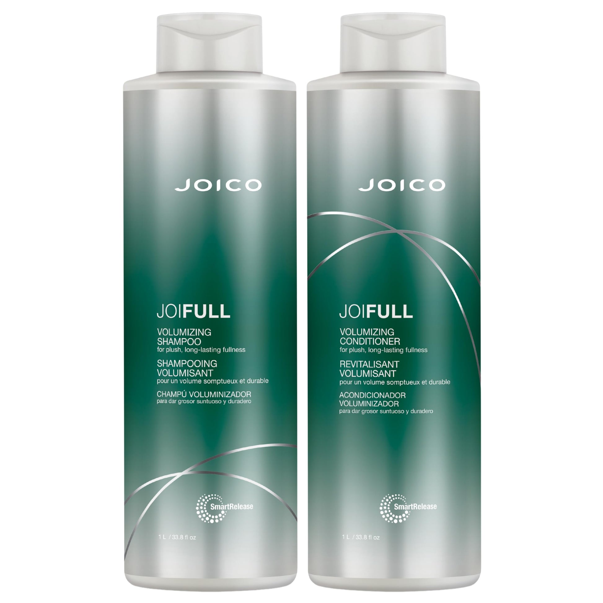 Light Gray Joico JoiFULL Volumizing Shampoo & Conditioner Set | Plush & Long-Lasting Fullness | Boost Shine | For Fine / Thin Hair