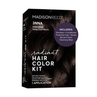 Black Madison Reed Radiant Hair Color Kit - 3NNA Cool Black-Brown with Ash Undertones (Positano Black), Dimensional Gray Hair Blending Permanent Hair Dye, PPD-Free & Ammonia-Free, 1 Pack