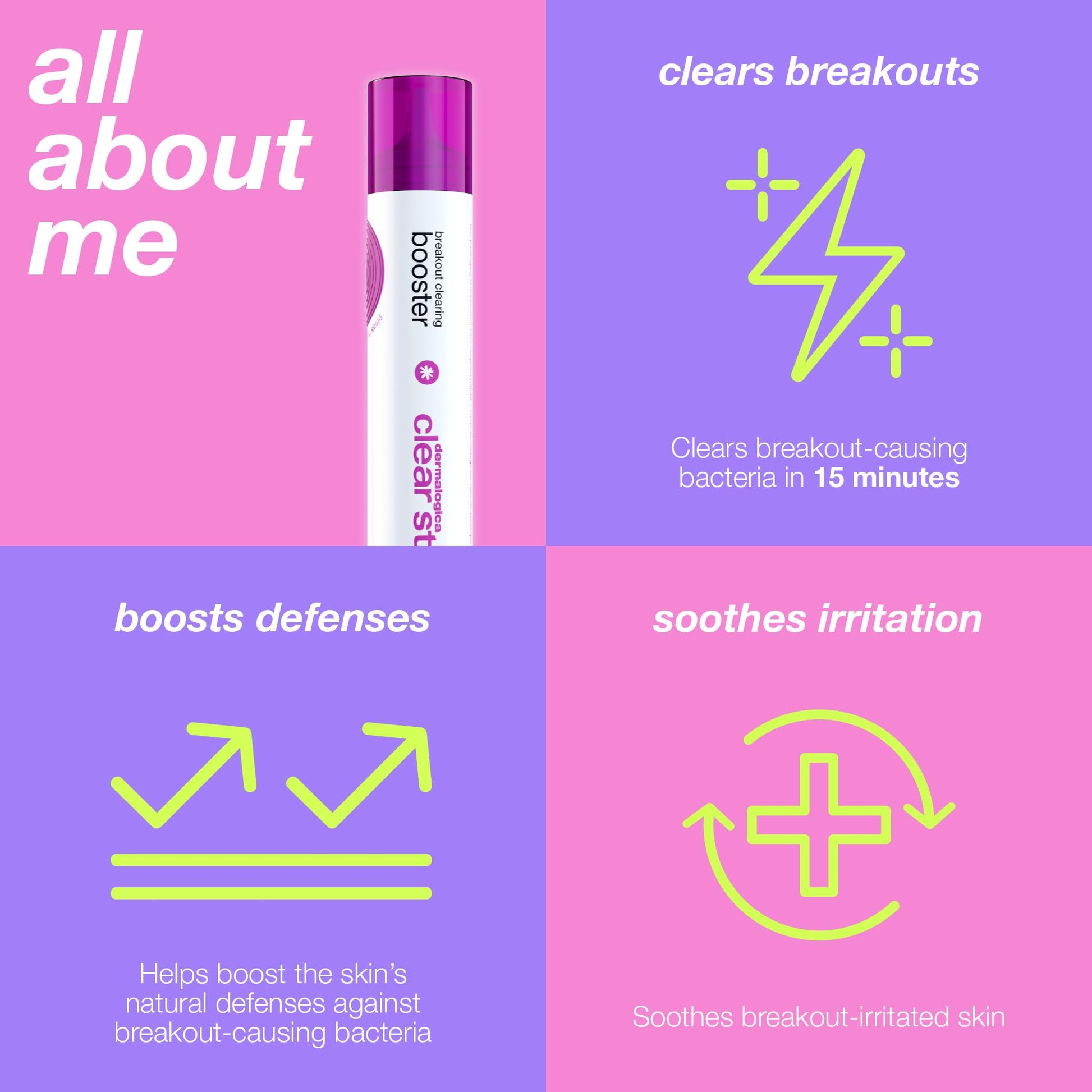 Violet Dermalogica Clear Start Breakout Clearing Booster (1 Fl Oz) Acne Spot Treatment with Salicylic Acid - Clears Breakouts & Locks in Moisture To Soothe Irritation