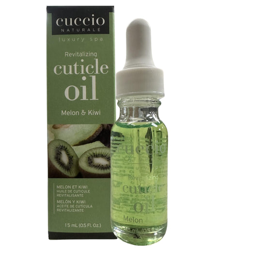Dark Olive Green Cuccio Naturale Melon & Kiwi Revitalizing Cuticle Oil – Nourishing Treatment for Dry, Cracked Cuticles & Brittle Nails, 0.50 Fluid Ounce