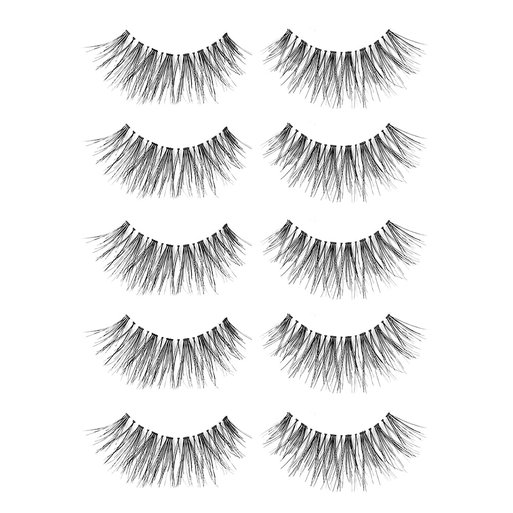 White Smoke Ardell Wispies False Eyelashes 113 - Black, Natural Look Wispy Lashes, Soft & Lightweight Strip, 5 Pairs, 1 Pack