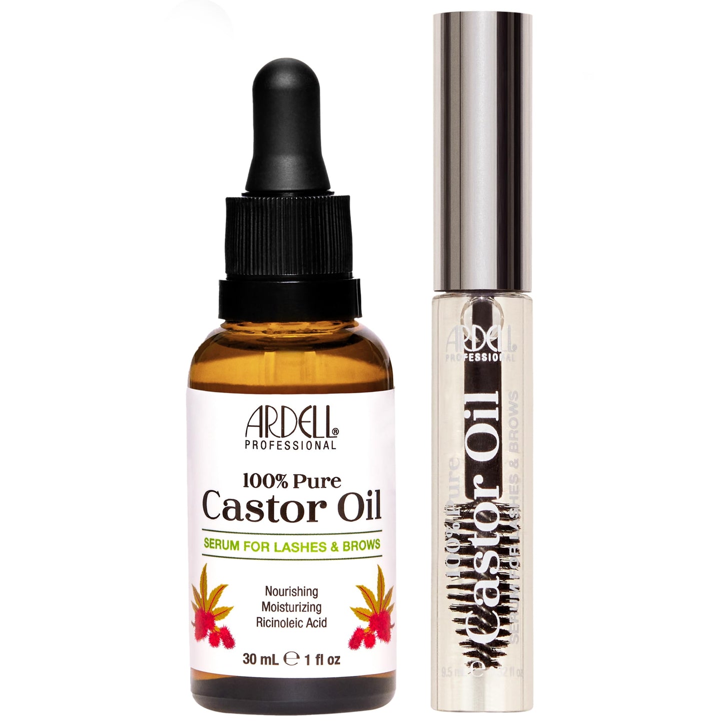 White Smoke Ardell 100% Pure Castor Oil for Lashes & Brows – Cold Pressed, Castor Oil Organic, Eyelash Serum for Fuller, Thicker Lashes & Brows