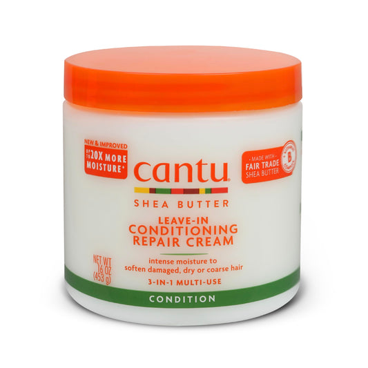 Light Gray Cantu Leave-In Conditioning Repair Cream with Shea Butter, 16 oz