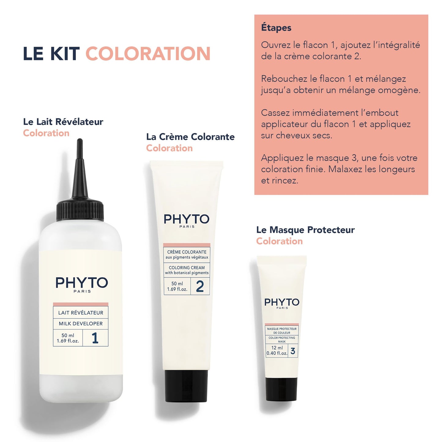 White Smoke PHYTO Phytocolor Permanent Hair Color, 7.3 Golden Blonde, with Botanical Pigments, 100% Grey Hair Coverage, Ammonia-free, PPD-free, Resorcin-free, 0.42 oz.