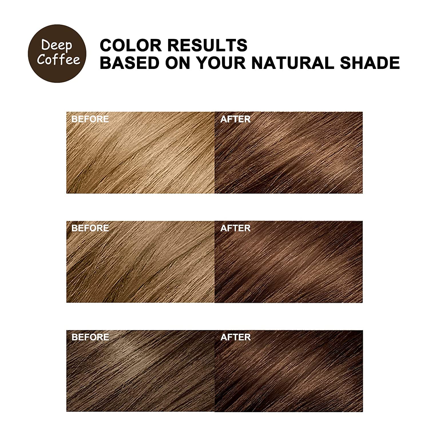 White Smoke cosmpro Dark Brown Hair Dye Shampoo 3 in 1 for Gray Coverage for Women Instant Natural Hair Color Shampoo Semi Permanent 500ML - Champu Para Canas Mujer