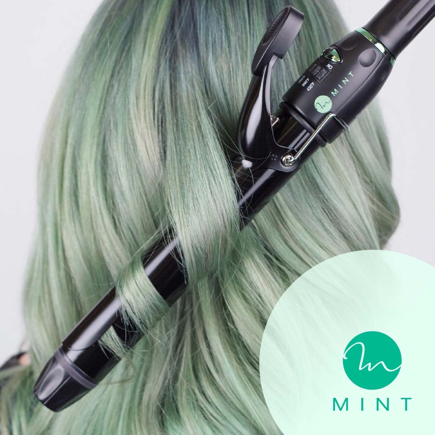 Lavender MINT Professional Extra Long Hair Curling Iron 1 1/4 inch | 2-Heater Ceramic Barrel that Stays Hot | 1.25 Inch Hair Iron Curler for Medium to Large Curls | Travel-Ready International Dual Voltage