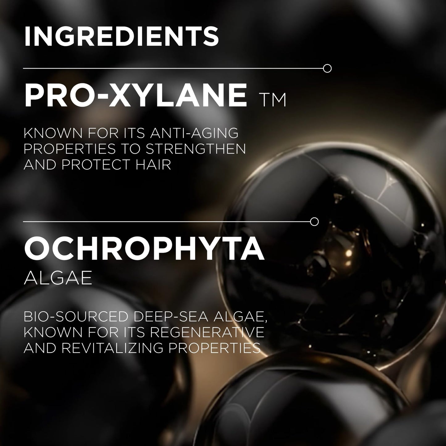 Black KÉRASTASE Chronologiste Overnight Youth Serum, Anti-Aging Night Serum, Infused with Hyaluronic Acid & Abyssine, Hydrates, Plumps & Restores Shine, 90ml
