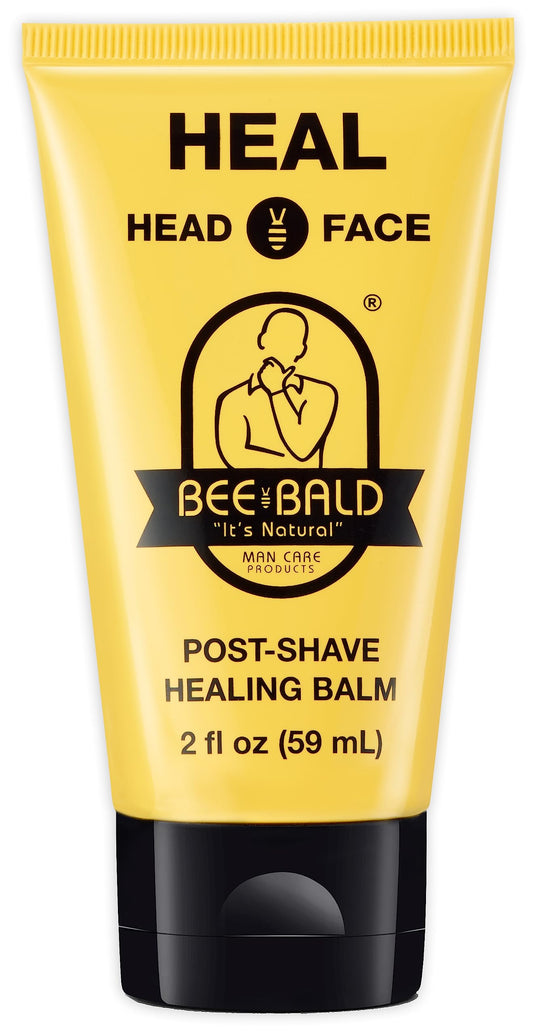 White Smoke Bee Bald HEAL Aftershave for Men Healing Balm, Immediately Calms & Soothes Damaged Skin, Treats Bumps, Redness, Razor Burn & Other Shaving Irritations (2 Fl Oz)