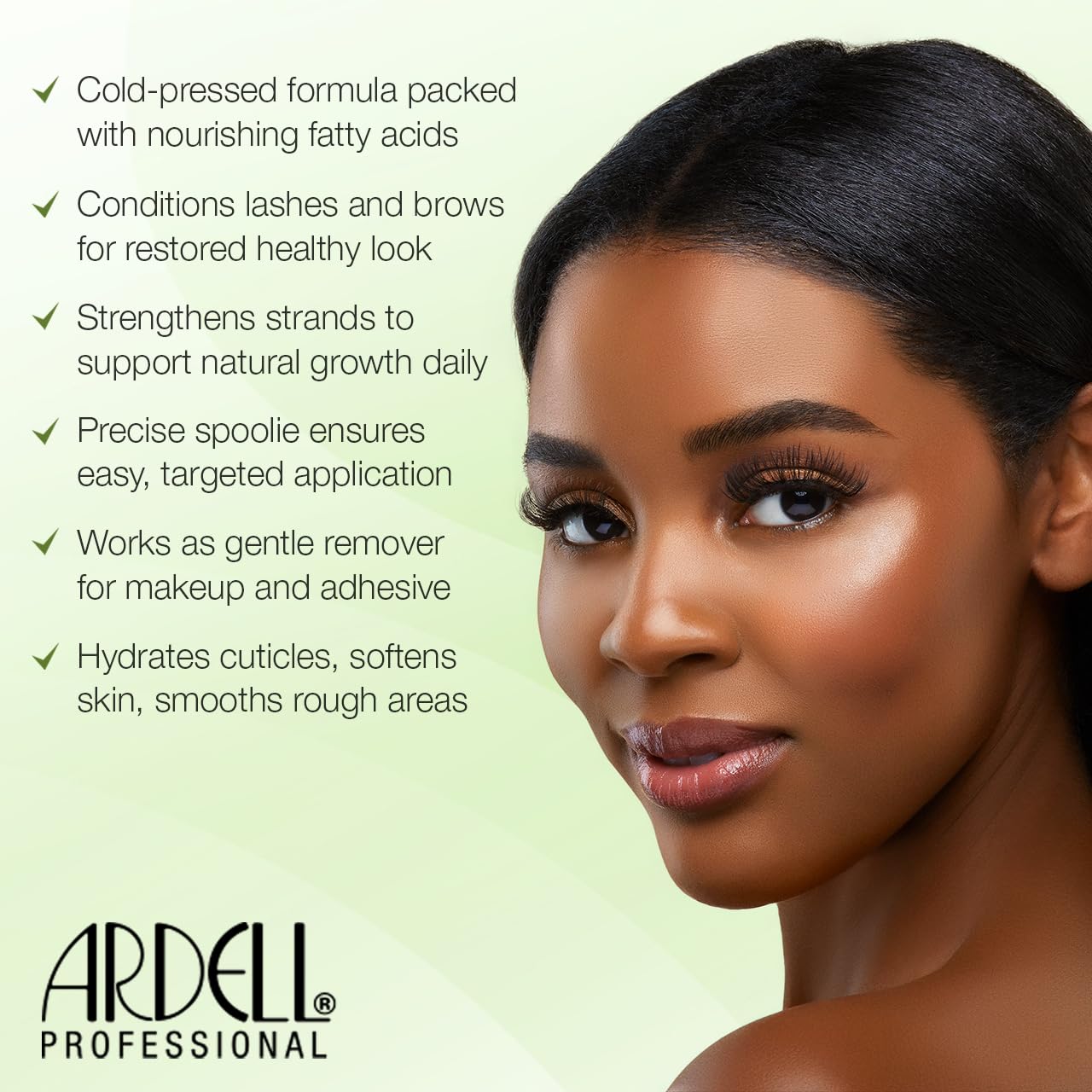Beige Ardell 100% Pure Castor Oil for Lashes & Brows – Cold Pressed, Castor Oil Organic, Eyelash Serum for Fuller, Thicker Lashes & Brows
