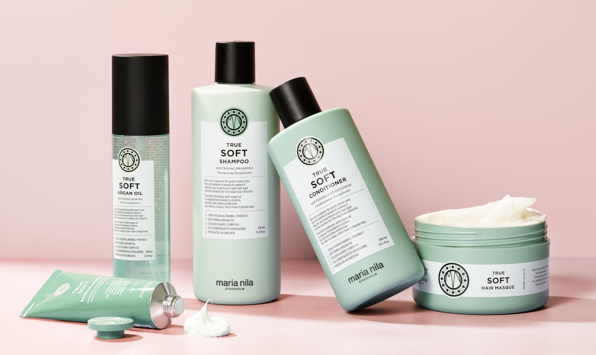 Thistle Maria Nila True Soft, Shampoo & Conditioner set (2 x 500 ml), For Dry Hair, Argan Oil Remoisturises & Reduces Frizz, 100% Vegan & Sulfate/Paraben free