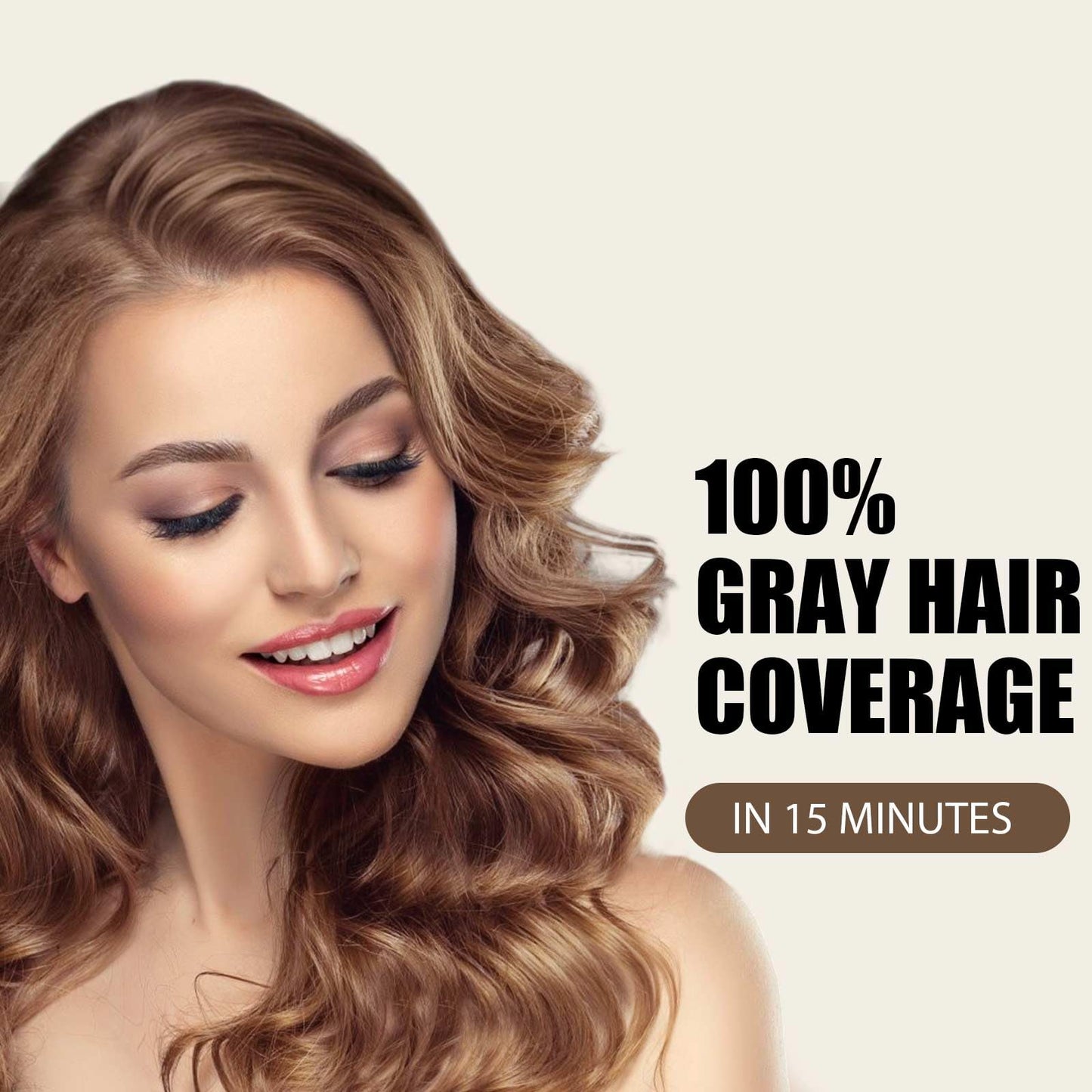 Misty Rose Farndu Light Brown Hair Dye Shampoo, 3 in 1 Instant Hair Color with 15 Min Gray Coverage, Natural Semi-Permanent Herbal Shampoo for Men & Women