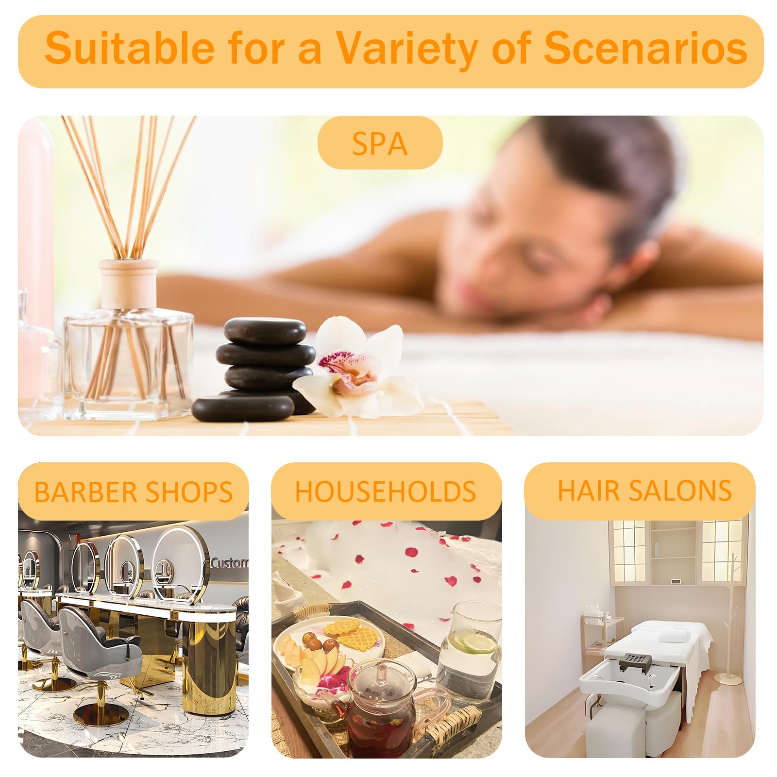 Seashell LTLSTYL Head Spa Equipment, Compatible with Most Shampoo Basin Bed and Shampoo Bowl Sink Chair,Enhance the Shampooing Experience,Suitable for Hair Salons, Barbershops, Beauty Parlors and Home Use