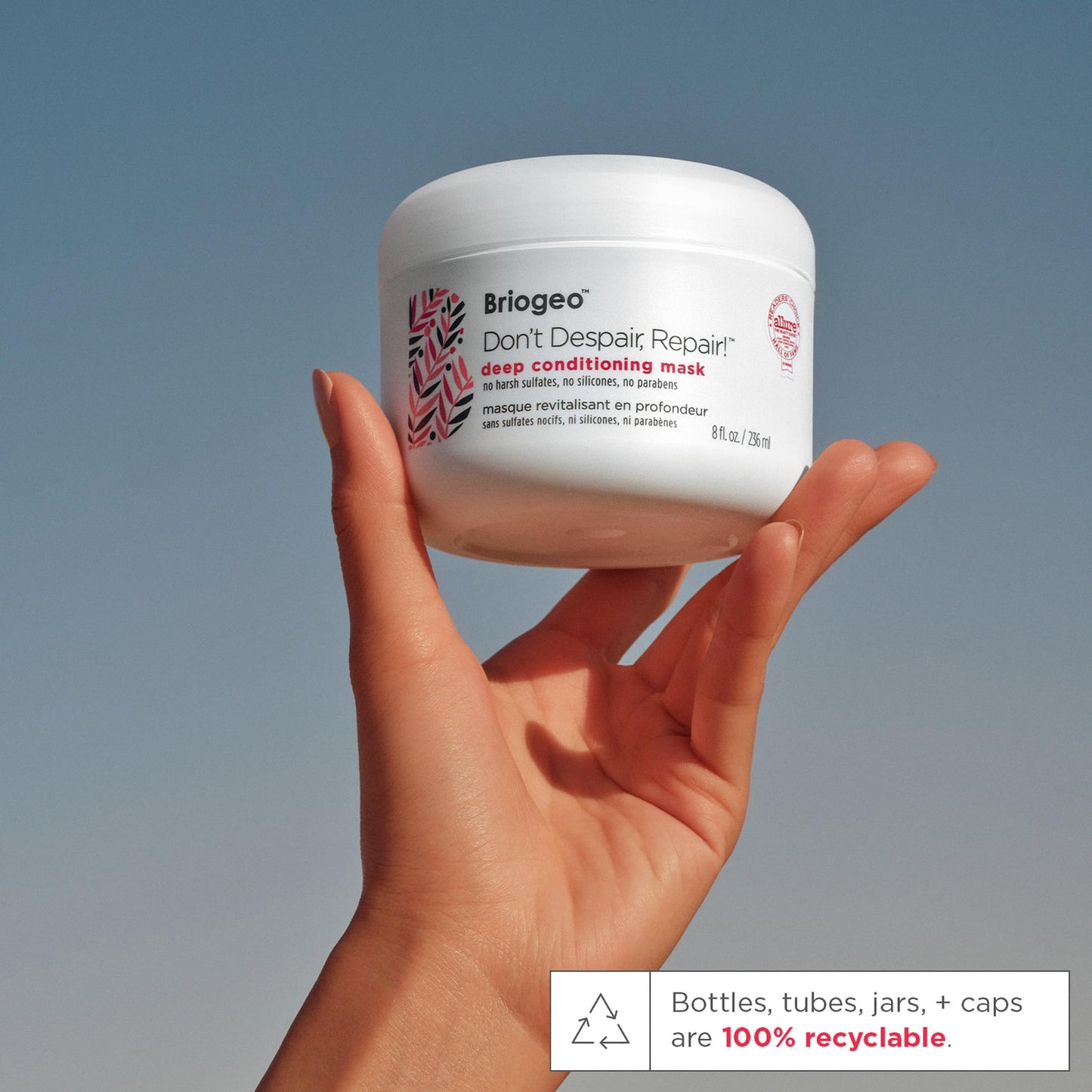 Light Slate Gray Briogeo Don't Despair, Repair! Deep Conditioning Mask | Protein + Moisture Balance Conditioner for Dry, Damaged, Color-Treated Strands | Vegan & Cruelty-Free | 2 oz