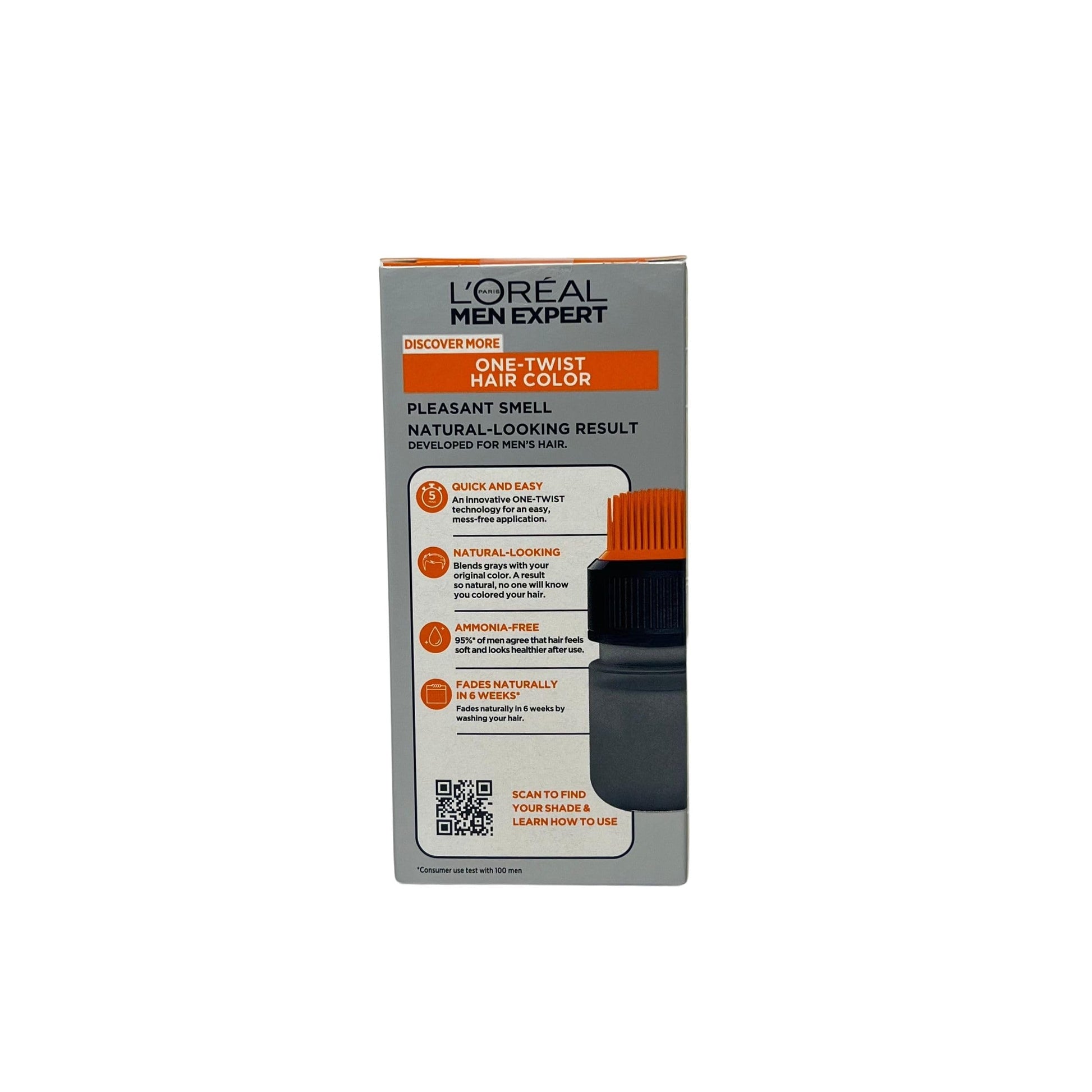 Light Slate Gray L’Oreal Paris Men Expert One Twist Mess Free Permanent Hair Color, Mens Hair Dye to Cover Grays, Easy Mix Ammonia Free Application, Dark Brown 03, 2 Application Kit
