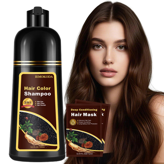 White Smoke Onilyua Dark Coffee Hair Dye Shampoo, Hair Dye Shampoo 3 in 1, Brown Hair Dye for Men Women Colors in Minutes, 100% Gray Coverage for All Hair Types 16.9 Fl Oz (Dark Coffee)