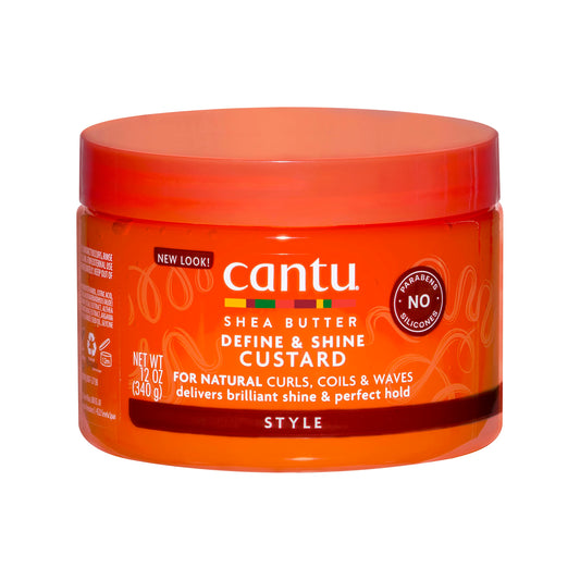 Orange Red Cantu Shea Butter for Natural Hair Curling Custard, 12 Ounce