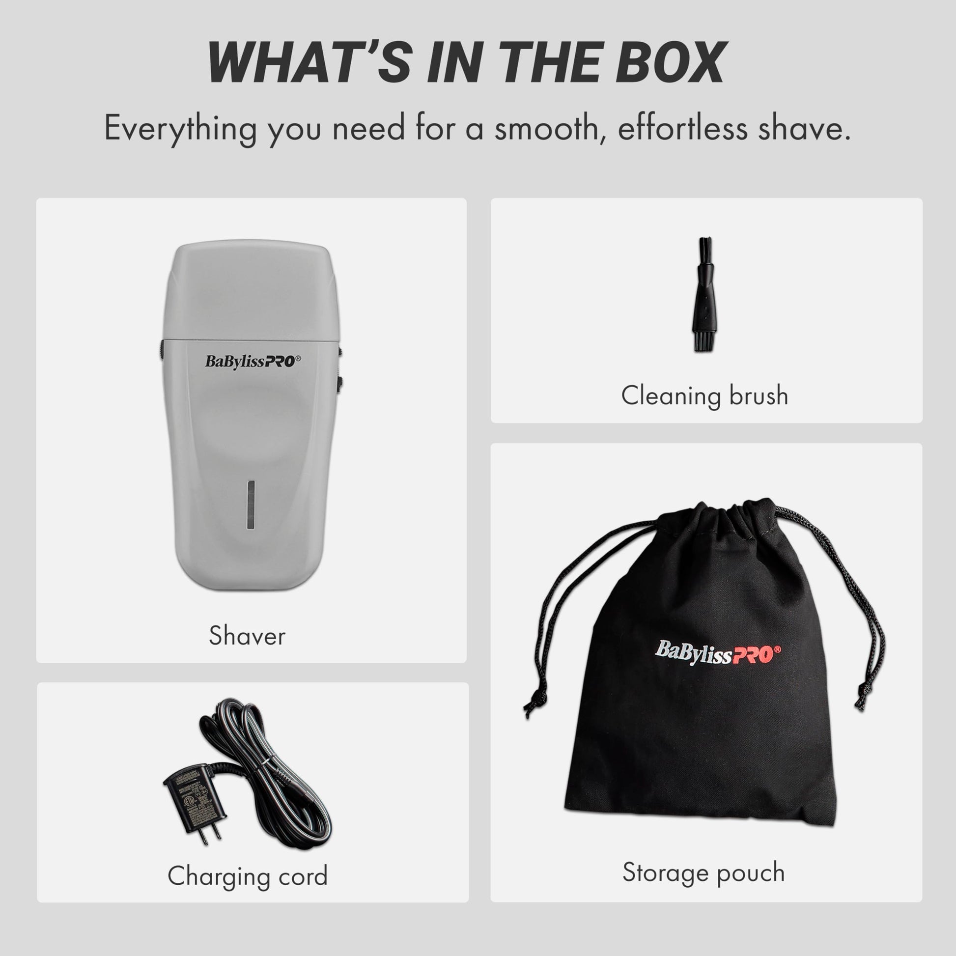White Smoke BaBylissPRO Limited Edition LithiumFX+ Cord/Cordless Lithium Ergonomic Double Foil Shaver (Mist Collection)