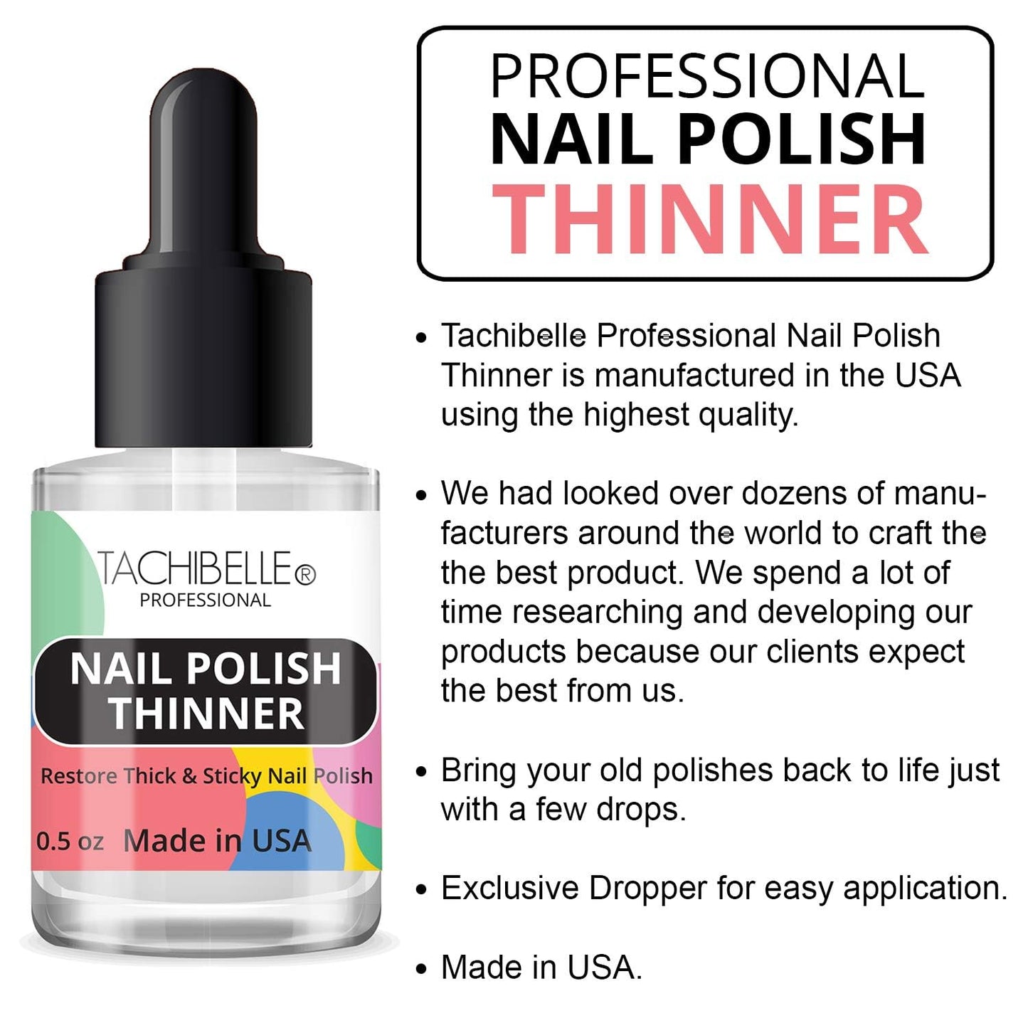 White Smoke Tachibelle Nail Polish Thinner - Bring your old polishes back to life (1 Bottle)