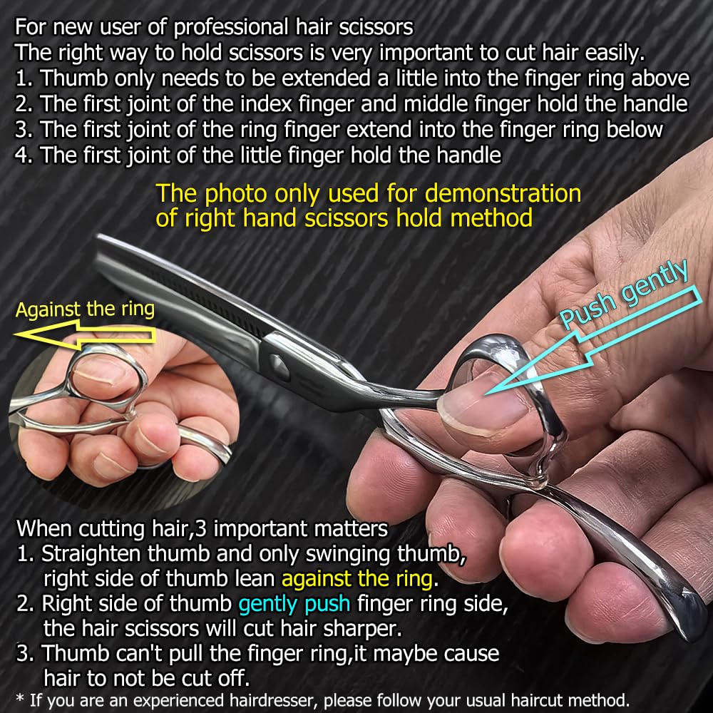 Dark Slate Gray Hair Thinning Scissors 5.75 Inch Hair Shears Professional Barber Scissors Sharp Hair Thinning Shears Convex Razor Edge 440c KINSARO for Hairdresser Barbershop or Home Use