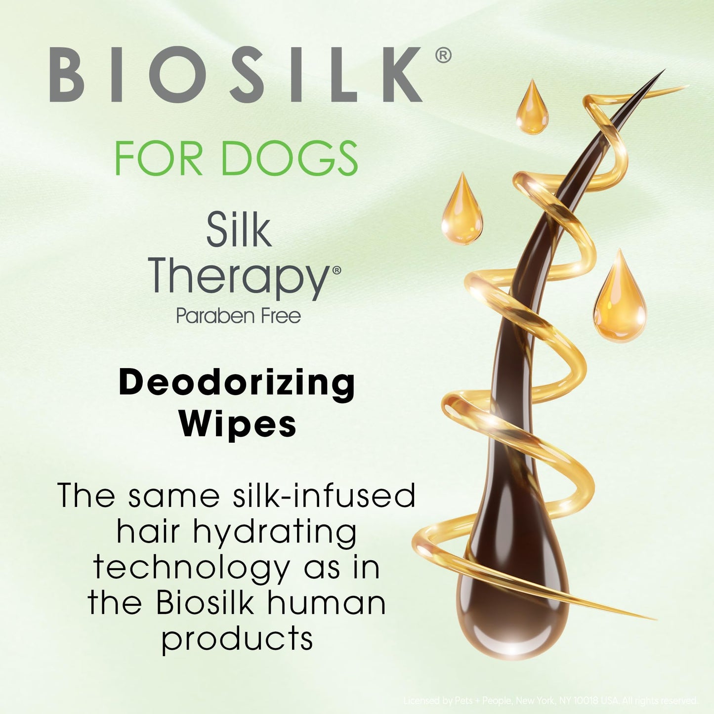 Honeydew BioSilk for Dogs Deodorizing Wipes, Infused with Silk Proteins and Vitamin E - Wipes that Clean, Deodorize Between Baths, pH Balanced, Gentle Natural Formula, 100 Count