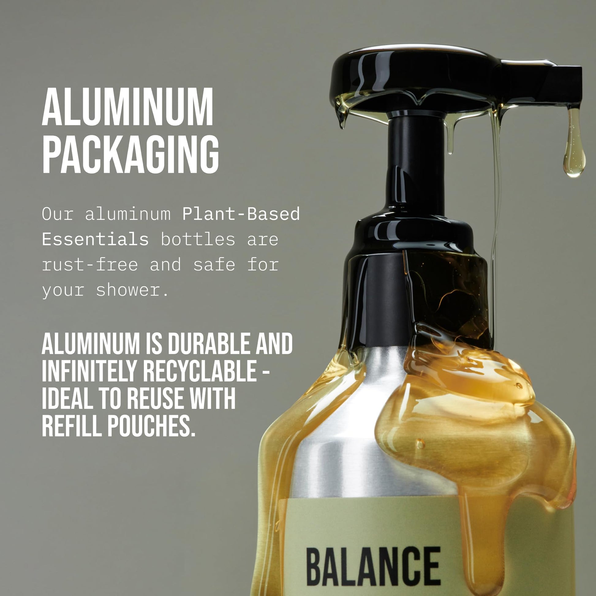Slate Gray AG Hair BALANCE Apple Cider Vinegar Sulfate-Free Shampoo Refill, 1L