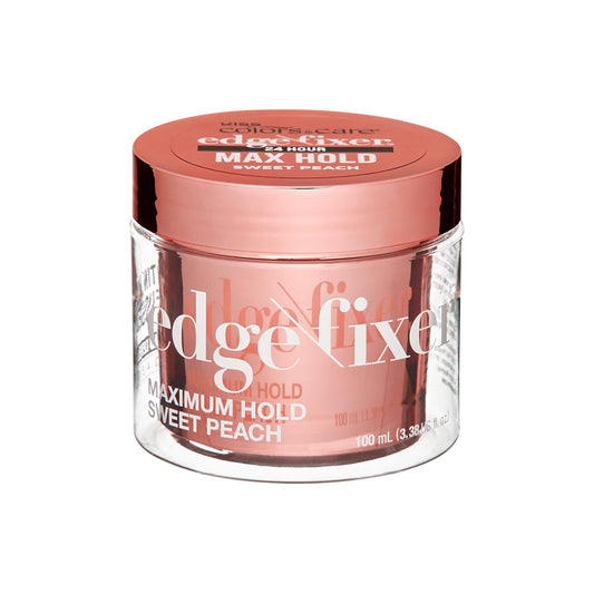 White Smoke KISS COLORS & CARE Maximum Hold Edge Fixer, Non-Greasy Gel Formula Infused With Biotin B7, 24 Hour Hold, ‘Sweet Peach’ Scented, 3.38 Fl. Oz. (100 ml)