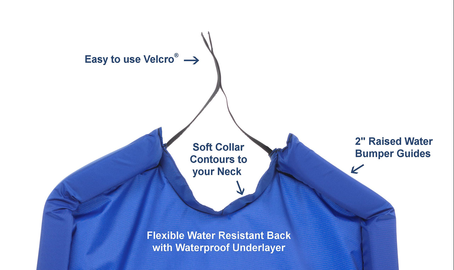 White Smoke COMFORT CAPE Shampoo Sink Drape | Hair Washing Aid | Use in Homes, Salons, Campers | Durable, Long-Lasting, Portable | Made in U.S.A. | RBV