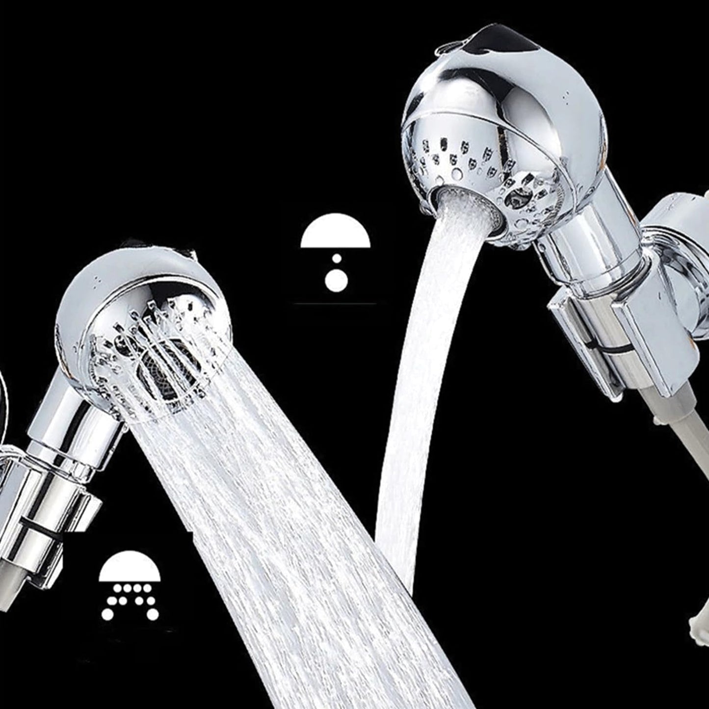 Black Sink Faucet Sprayer Attachment - Salon Shampoo Bowl Spray Head, Spherical Pedicure Chair Shower Head, Adjustable Hair Washing Handheld Shower Head for Salon & Spa Chairs