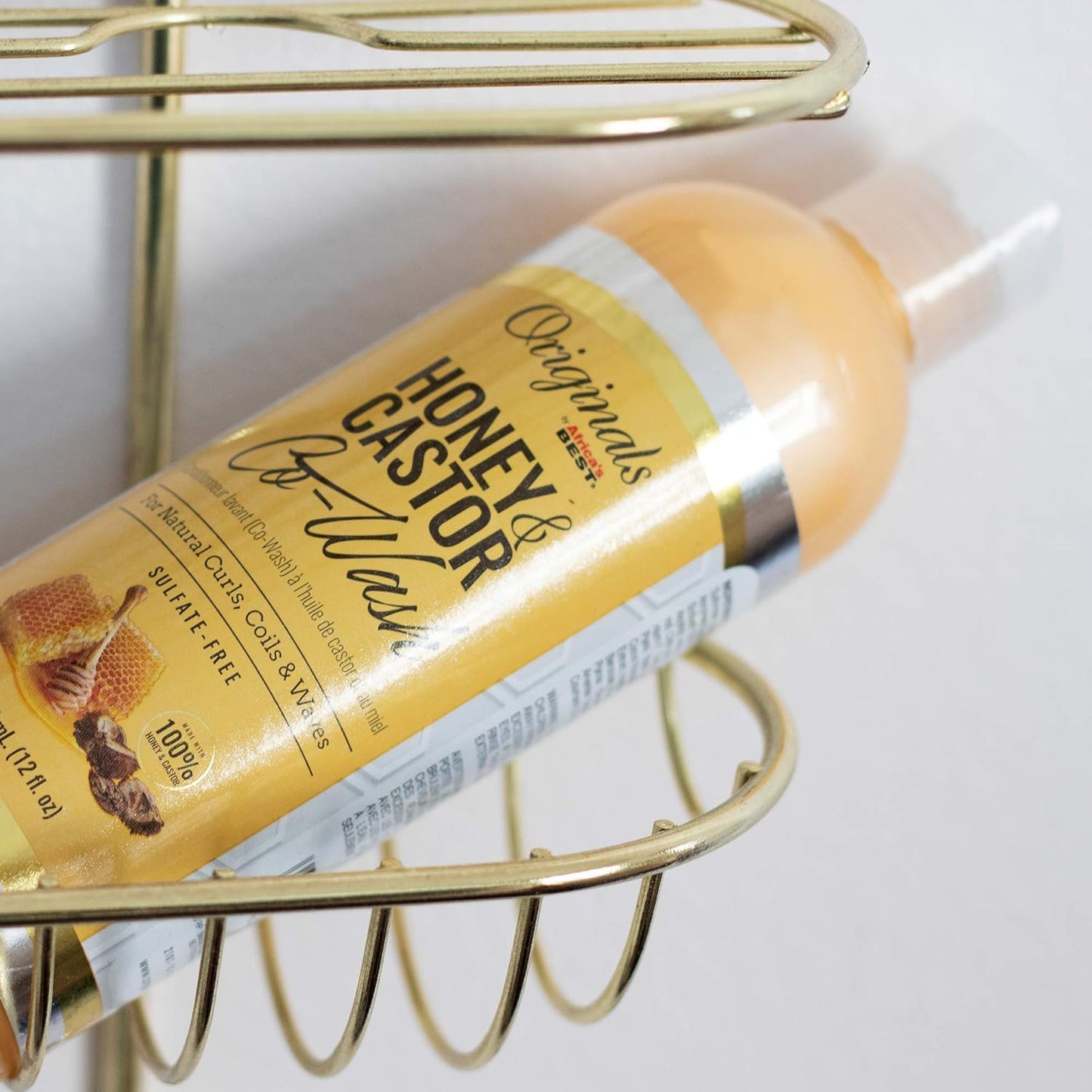 Light Gray Africa's Best Originals by and Castor Hair Co-Wash for Natural Curls, Coils and Waves, Sulfate-Free, Honey 12 Fl Oz