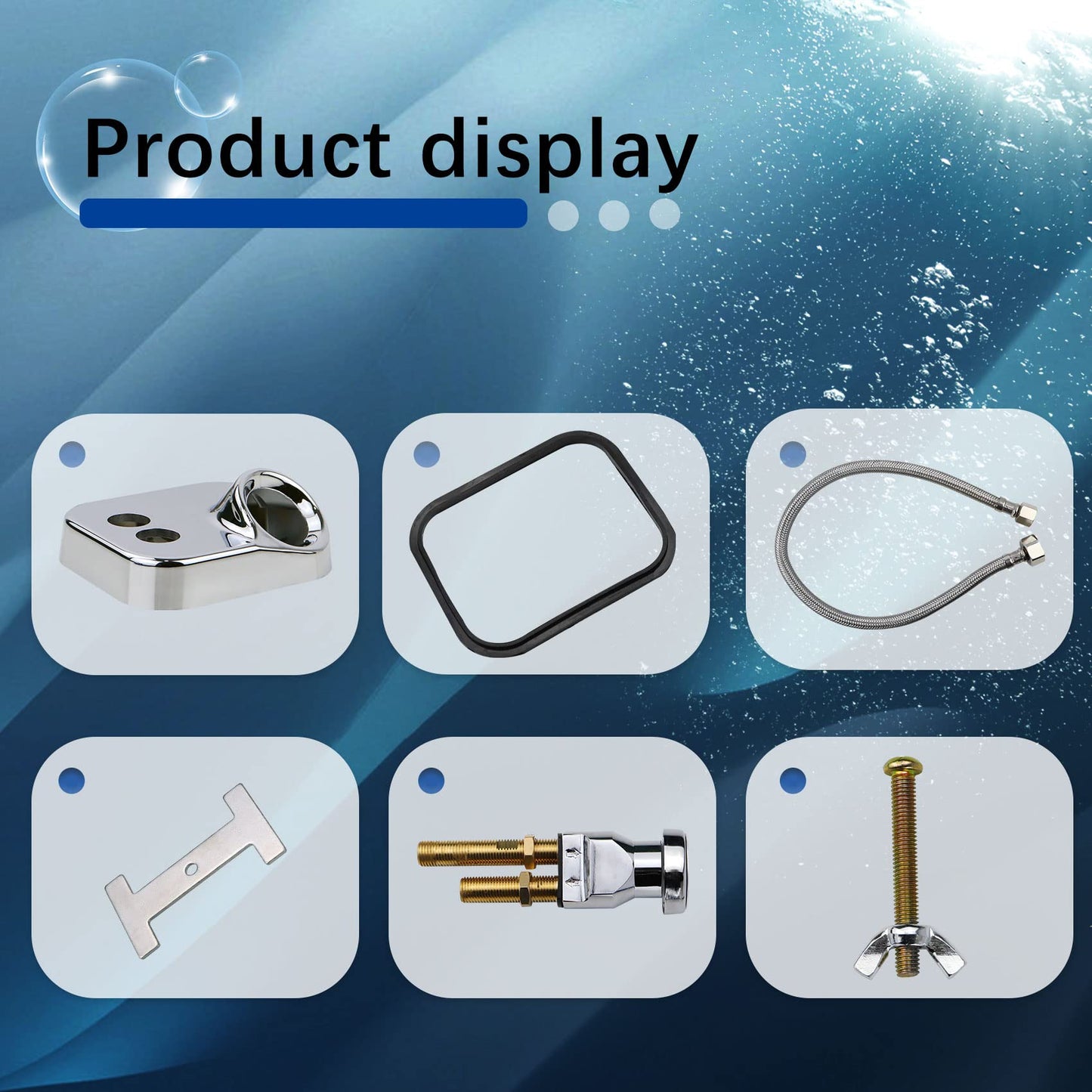 Light Gray Karagas Salon Shampoo Bowl Faucet Vacuum Breaker Kit, Salon Shampoo Bowl Salon Sink Faucet & Vacuum Breaker with Sprayer and Hose for Shampoo Bed,Hair Salon Sink Faucet Sprayer Hose Set