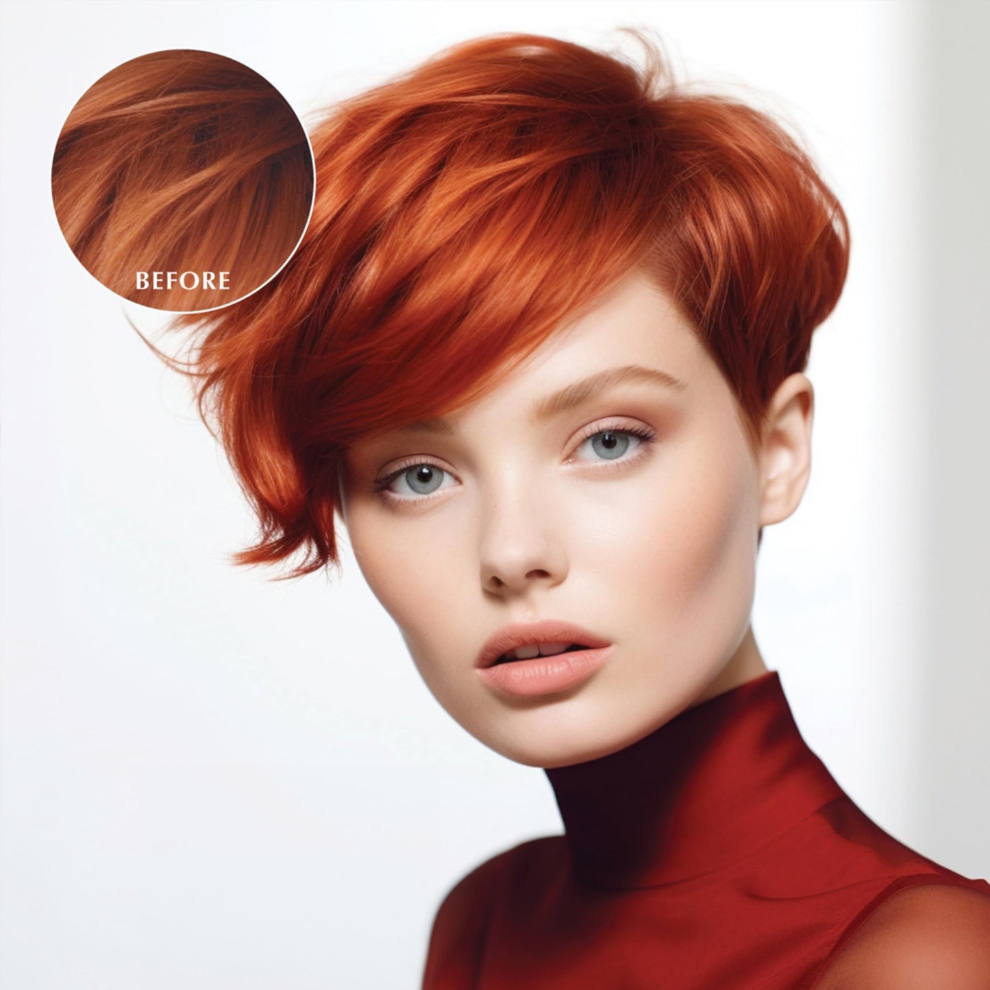 White Smoke ECRU New York LUXE GLOSS Hair Gloss for Enhanced Color and Glass-Like Shine, Ruby Red