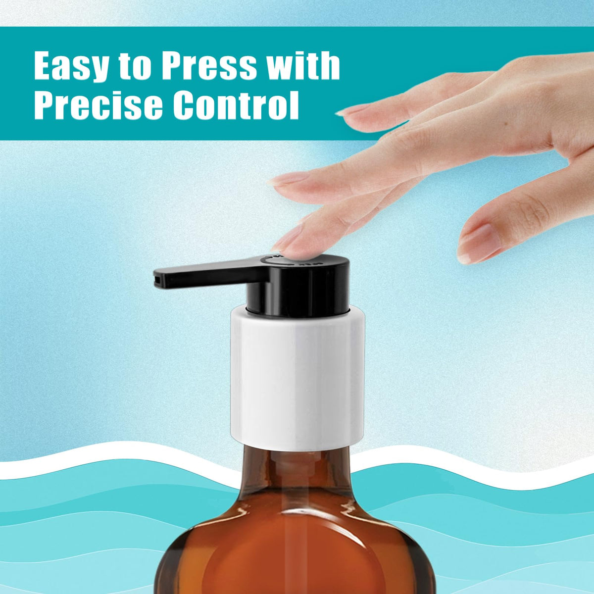 Powder Blue LSAUVWN 2PCS Dispenser Pump Replacement Compatible with MOROCCANOIL Treatment 1.7/3.4/4.2 Fl Oz (Not for Travel Size), Plastic Pumps Head with Lock Clip for Hair Oil Bottle (Bottle Not Included)