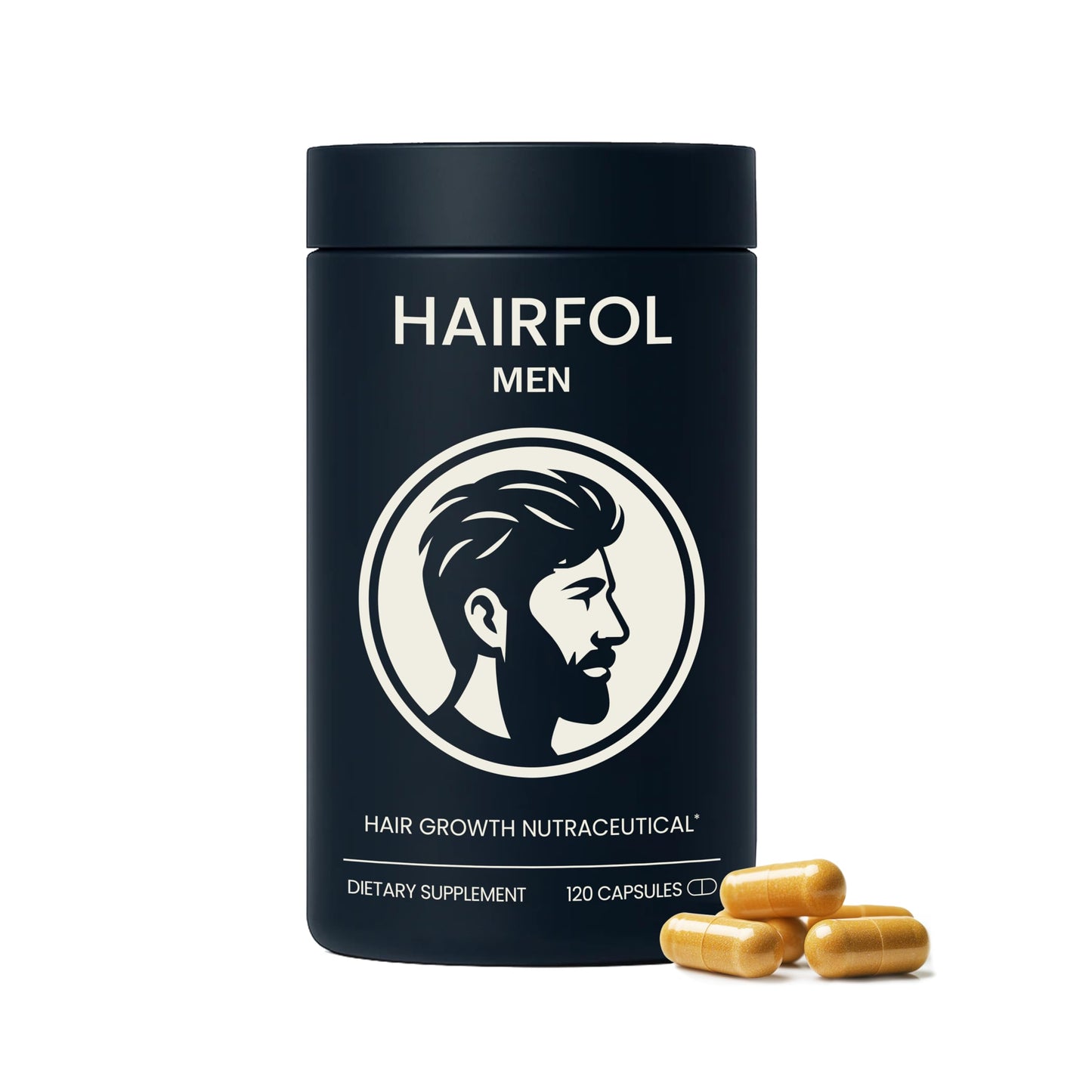 White Smoke Hairfol Men's Hair Growth Supplement – Clinically Tested Hair Growth Vitamins for Men, Thicker Hair & Scalp Coverage, Hair Regrowth Support for Men – Stronger, Fuller Hair – 1 Month Supply