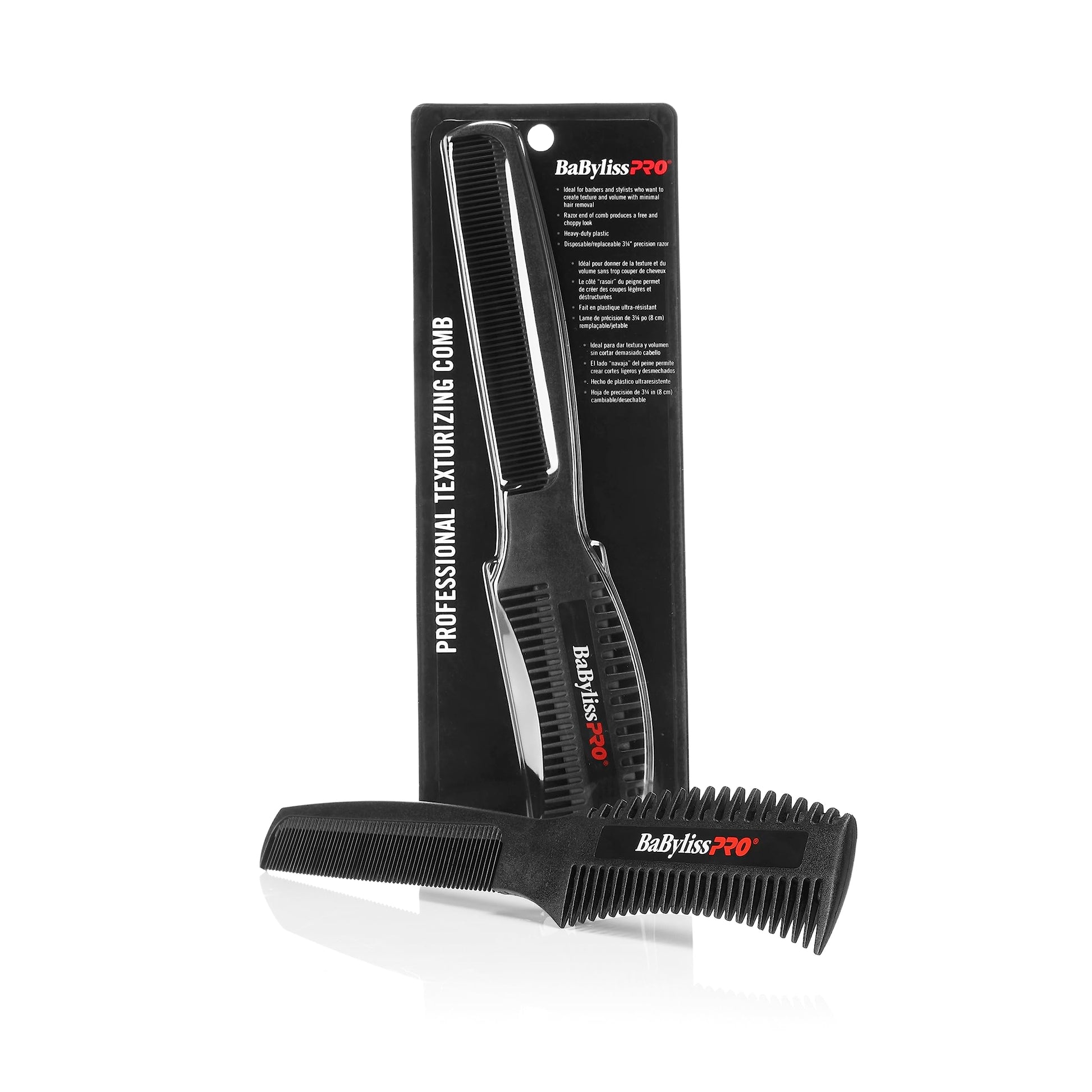 White Smoke BaBylissPRO Professional Texturizing Comb