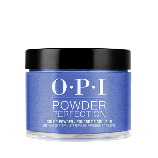 Black OPI Powder Perfection Midnight Mantra | Opaque Dark Blue Crème Nail Dipping Powder | Fall Wonders Collection