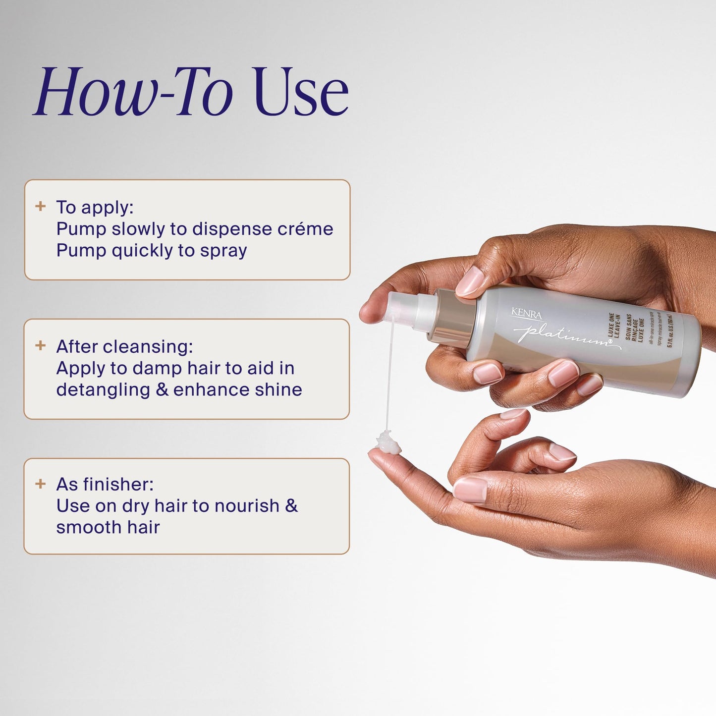 Lavender Kenra Professional Platinum Luxe One Leave-In | All-In One Miracle Spray | Hydrates, Smooths and Softens | Controls Frizz & Resists Humidity | Heat Protection | 5 fl. Oz