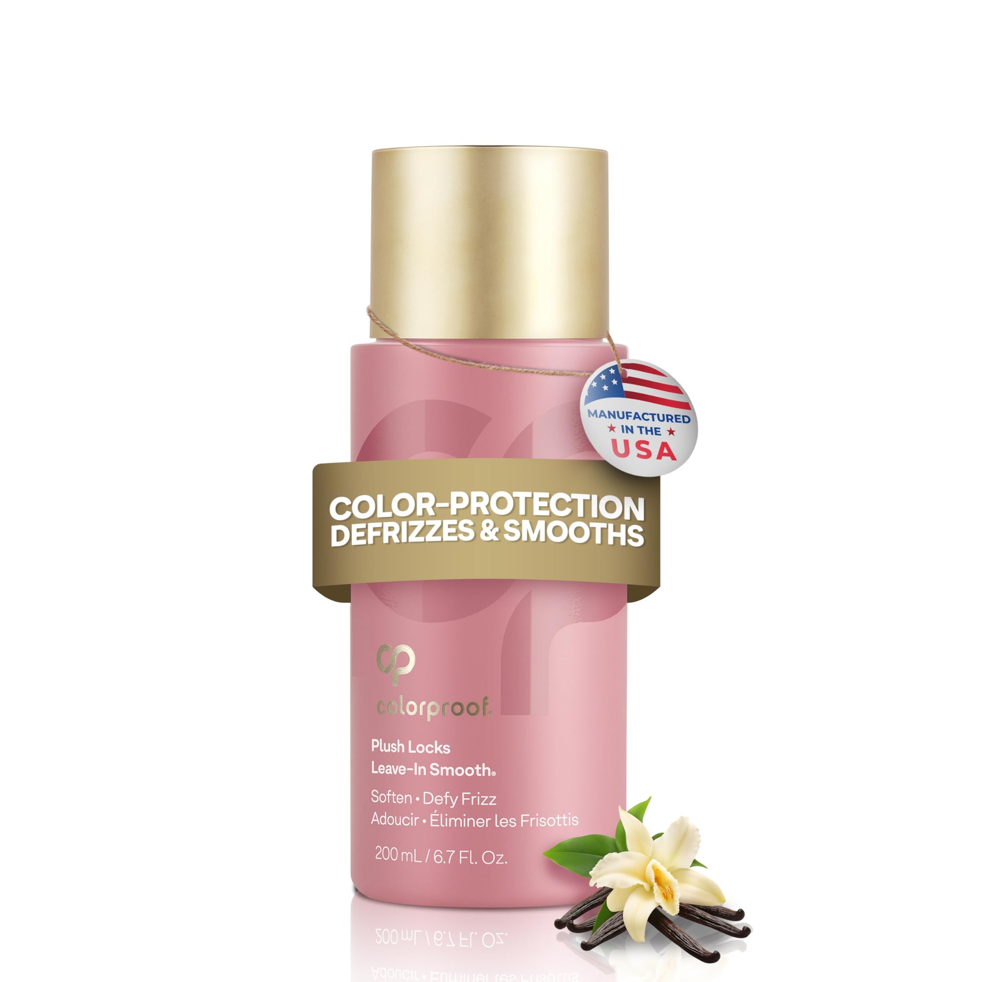 White Smoke Plush Locks Leave-in Smooth, Anti- Frizz Smoothing Lotion, Protects & Reduces Blow Dry Time, Controls Frizz & Adds Shine, Sulfate-Free, Vegan, 6.7fl oz