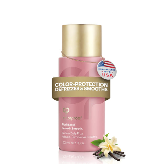 White Smoke Plush Locks Leave-in Smooth, Anti- Frizz Smoothing Lotion, Protects & Reduces Blow Dry Time, Controls Frizz & Adds Shine, Sulfate-Free, Vegan, 6.7fl oz