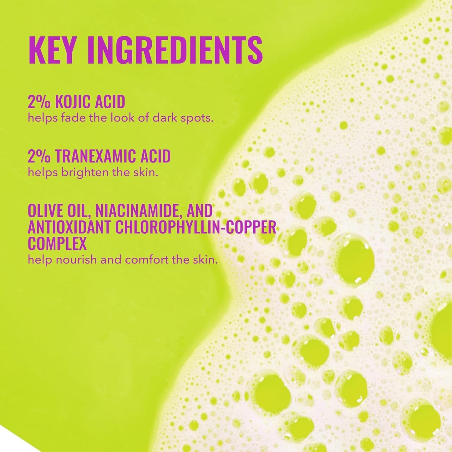 Yellow Green Good Molecules Brightening & Dark Spots Bar - Soap Free Face and Body Bar - Tranexamic, Kojic Acids and Niacinamide to Target Dark Spots - Skin Care