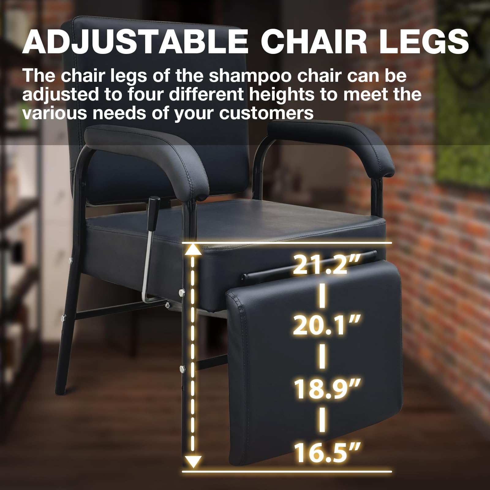 Dark Slate Gray Reclining Shampoo Chairs Adjustable Height Shampoo Chairs for Salon Barber Chair Hair Stylist Chair Recline Salon Chair Spa Beauty Equipment for Hair Stylists, Tattoo Artists, Cosmetologists