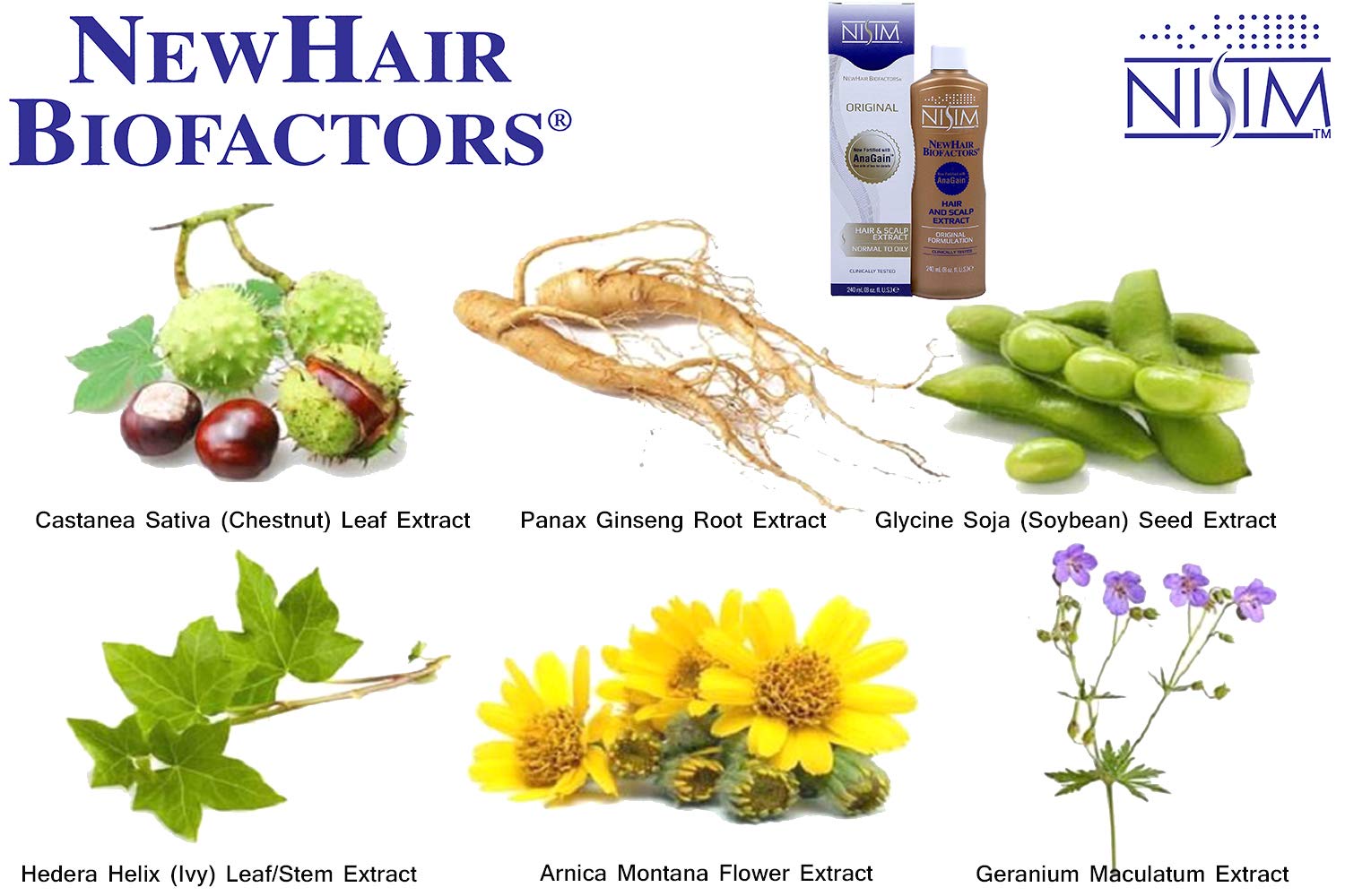 White Smoke Nisim Hair and Scalp Extract 8oz/240mL - Original Formula now with AnaGain