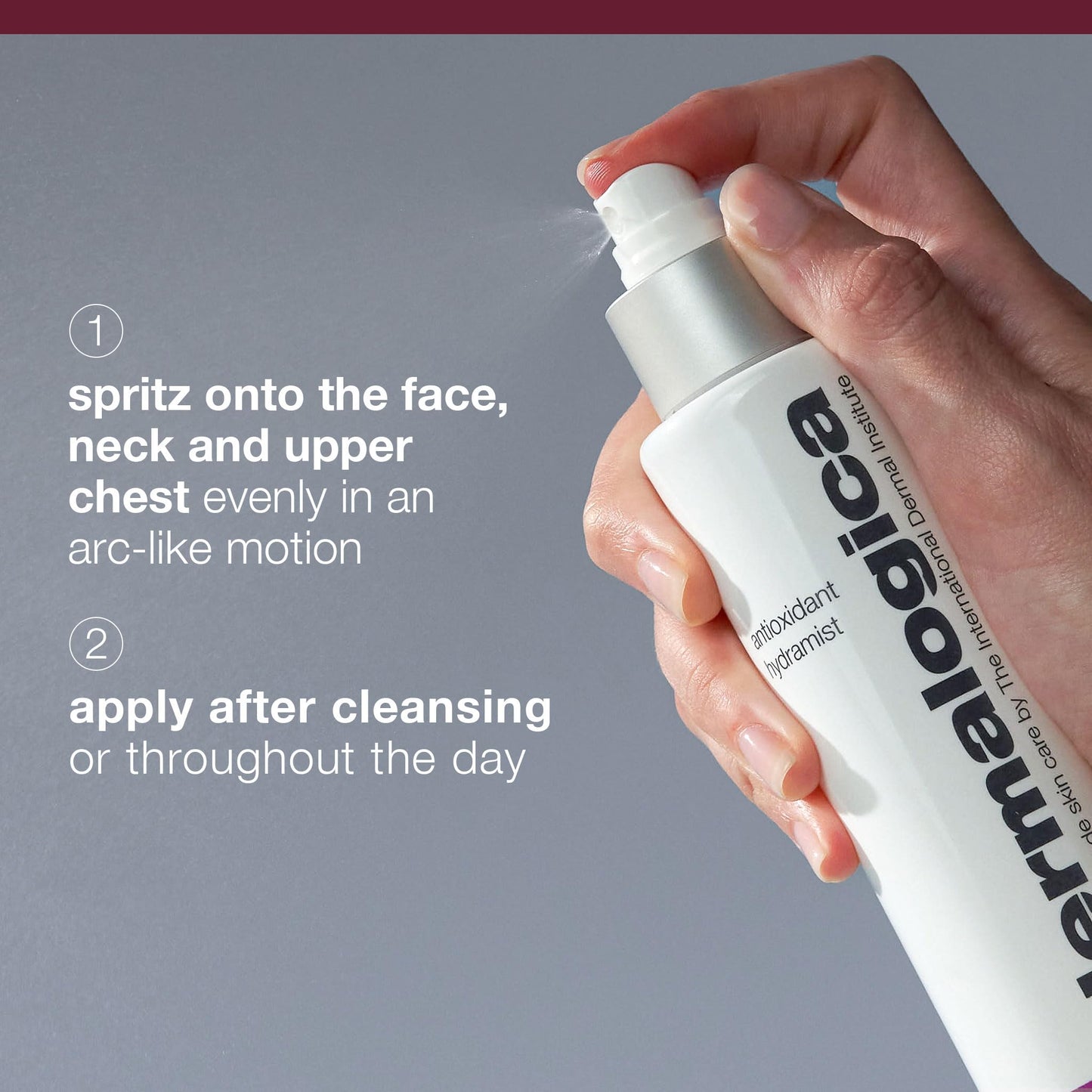 Light Slate Gray Dermalogica Antioxidant Hydramist Toner Anti-Aging Toner Spray for Face that helps Firm and Hydrate Skin - For Use Throughout the Day
