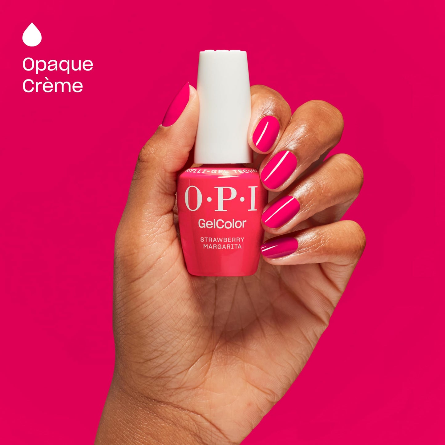Medium Violet Red OPI GelColor Iconic Pink Shades Gel Nail Polish Trio Bundle | Strawberry Margarita + Bubble Bath + Put It in Neutral Crème UV Cure Gel Polish Colors