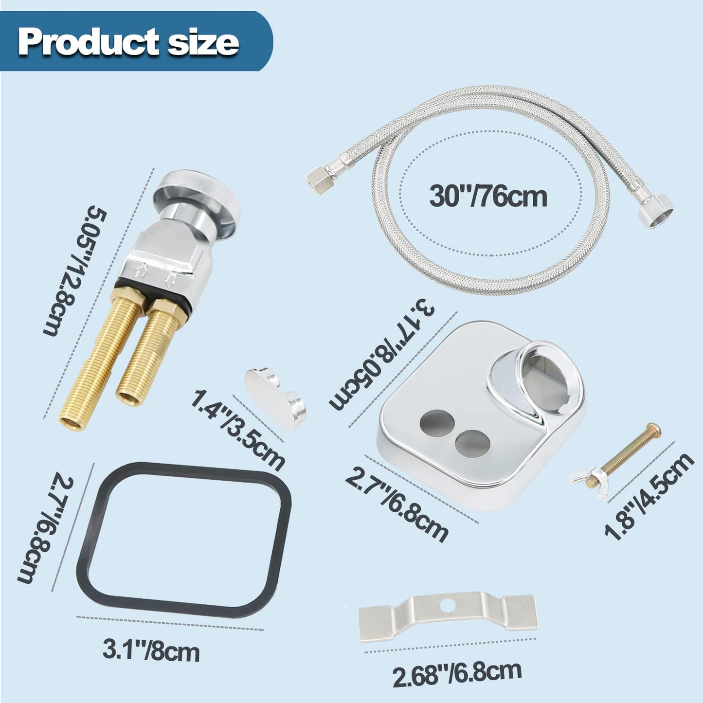 Lavender Shampoo Bowl Vacuum Breaker Kit 7Pcs Shampoo Bowl Faucet Salon Sink Replacement Parts