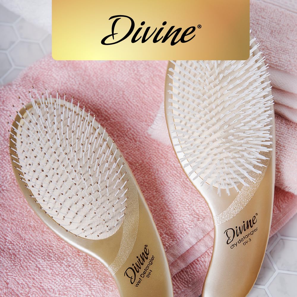 Light Gray Olivia Garden Divine Paddle Brush for Women and Men - Professional Hair Brush for Thick and Fine Hair - Ideal for Straight, Wavy, and Curly Hair - Ergonomic Design
